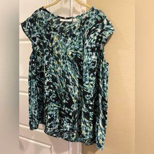Sejour print top, multicolor, 14W